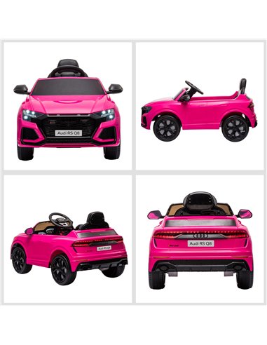 HOMCOM Compatible 6V Battery-powered Kids Electric Ride On Car Audi RS Q8 Toy with Parental Remote Control Music Lights USB MP3 