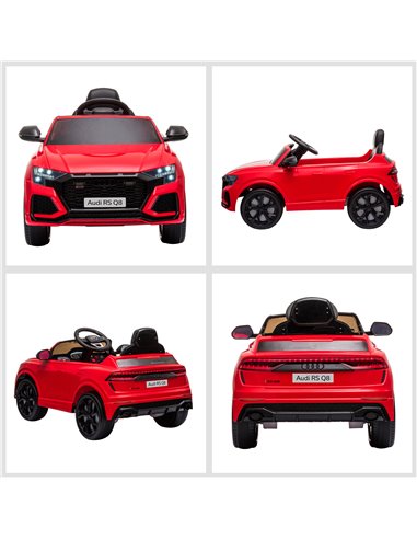 HOMCOM Compatible 6V Battery-powered Kids Electric Ride On Car Audi RS Q8 Toy with Parental Remote Control Music Lights USB MP3 