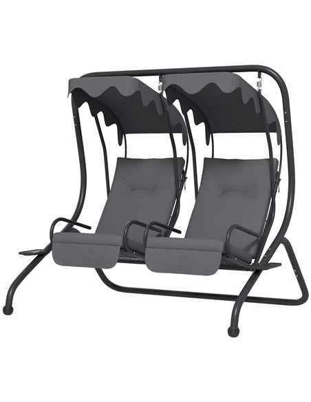 Outsunny Canopy Swing Chair Modern Garden Swing Seat, Grey 84A-052V74CG - pic 51777 | FastDaddyshop