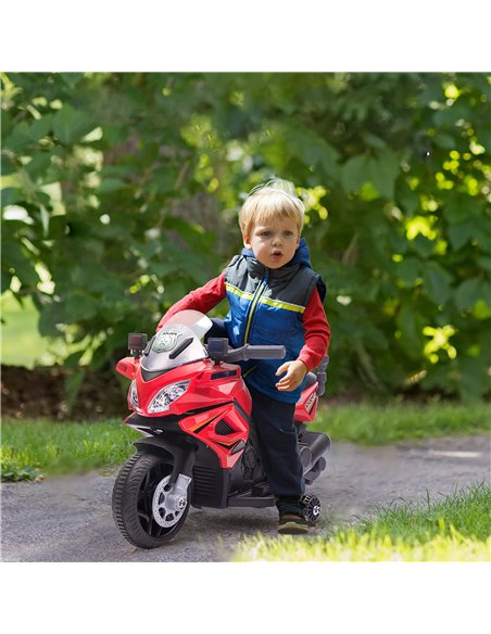 HOMCOM Kids 6V Electric Ride On Motorcycle Police Car Vehicle w/ Lights Horn Realistic Sound Outdoor Play Toy for 18 - 36 months - pic 5178 | FastDaddyshop