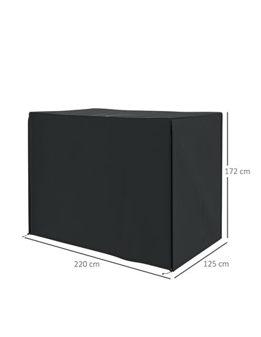 Outsunny 220 x 125cm Three- Seater Swing Chair Weatherproof Cover 84A-335V00BK