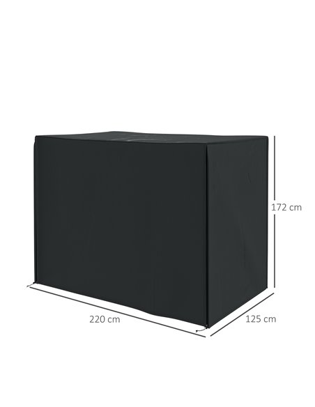 Outsunny 220 x 125cm Three- Seater Swing Chair Weatherproof Cover 84A-335V00BK - pic 51797 | FastDaddyshop