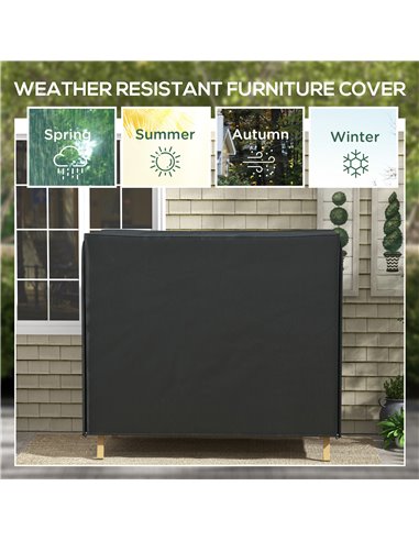 Outsunny 220 x 125cm Three- Seater Swing Chair Weatherproof Cover 84A-335V00BK