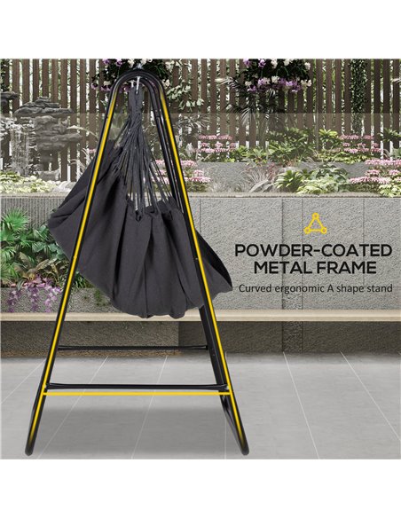 Outsunny Hammock Chair with Stand, Hammock Swing Chair with Cushion, Dark Grey 84A-329V70CG - pic 51807 | FastDaddyshop