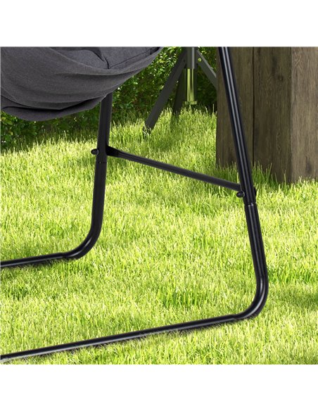 Outsunny Hammock Chair with Stand, Hammock Swing Chair with Cushion, Dark Grey 84A-329V70CG - pic 51812 | FastDaddyshop