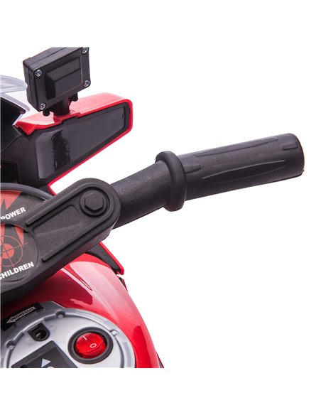 HOMCOM Kids 6V Electric Ride On Motorcycle Police Car Vehicle w/ Lights Horn Realistic Sound Outdoor Play Toy for 18 - 36 months - pic 5185 | FastDaddyshop
