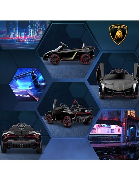 HOMCOM Lamborghini Veneno Licensed 12V Kids Electric Ride on Car w/ Portable Battery, Powered Electric Car w/ Bluetooth, Remote, - pic 51884 | FastDaddyshop