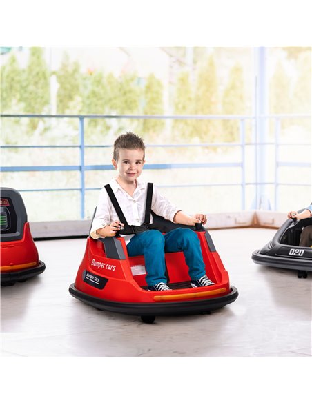 HOMCOM Bumper Car, 360° Rotation Spin 12V Kids Electric Car with Lights, Music, for Ages 1.5-5 Years - Red 370-301V70RD - pic 51904 | FastDaddyshop