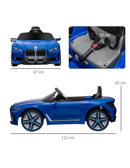 HOMCOM BMW i4 Licensed 12V Kids Electric Ride-On Car 370-294V70BU - pic 51914 | FastDaddyshop