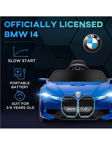 HOMCOM BMW i4 Licensed 12V Kids Electric Ride-On Car 370-294V70BU