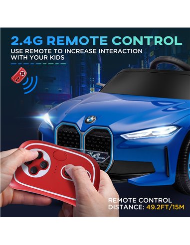 HOMCOM BMW i4 Licensed 12V Kids Electric Ride-On Car 370-294V70BU