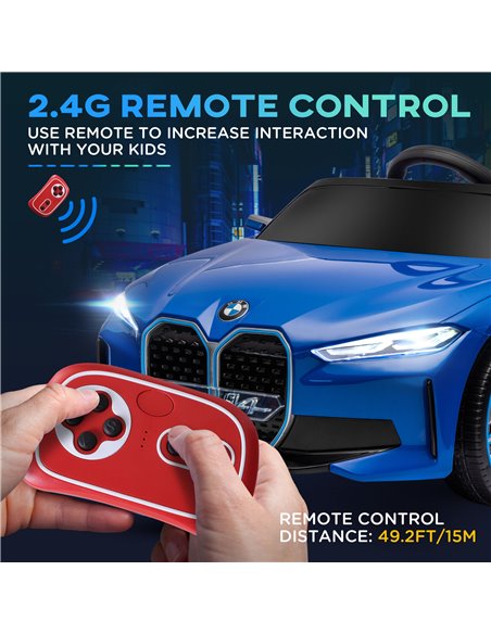 HOMCOM BMW i4 Licensed 12V Kids Electric Ride-On Car 370-294V70BU - pic 51916 | FastDaddyshop