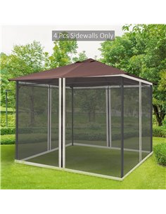 Outsunny Replacement Mesh Mosquito Netting Screen Walls, Beige 84C-142 2