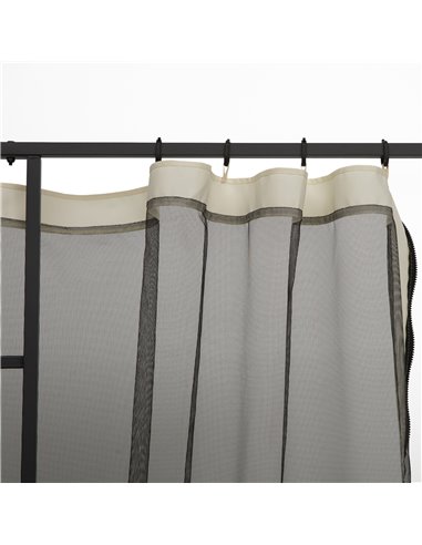 Outsunny Replacement Mesh Mosquito Netting Screen Walls for 10 x 10ft Patio Gazebo, 4-panel Sidewalls with Zippers (Wall Only, C