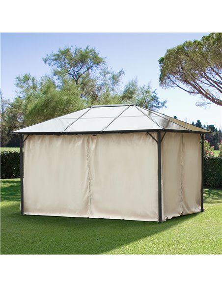 Outsunny 4 Pack Universal Gazebo Replacement Sidewalls Privacy Panel for Most 3 x 4m Gazebo Canopy Pavillion Outdoor Shelter Cur - pic 51940 | FastDaddyshop