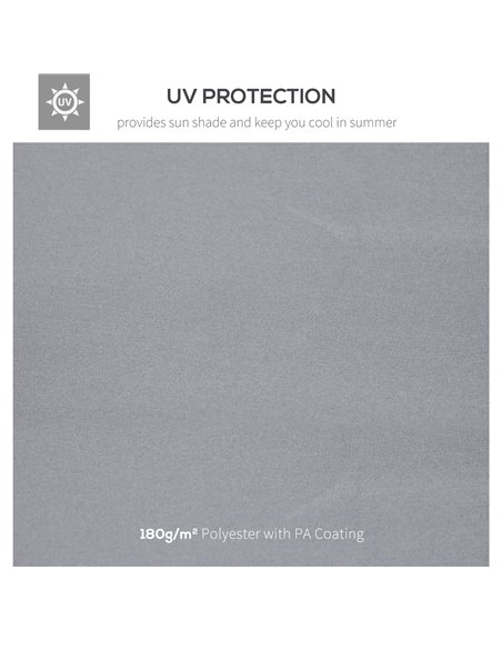 Outsunny 3 x 3(m) Gazebo Canopy Roof Top Replacement Cover Spare Part Light Grey (TOP ONLY) 84C-041GY - pic 51953 | FastDaddyshop