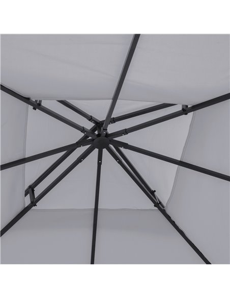 Outsunny 3 x 3(m) Gazebo Canopy Roof Top Replacement Cover Spare Part Light Grey (TOP ONLY) 84C-041GY - pic 51955 | FastDaddyshop