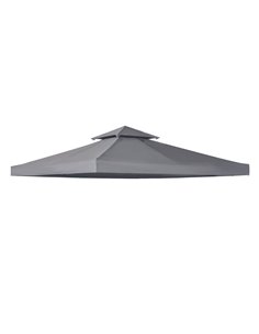 Outsunny Gazebo Canopy Roof Top Replacement Cover, 3 x 3m, Deep Grey 84C-041CG