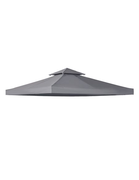 Outsunny Gazebo Canopy Roof Top Replacement Cover, 3 x 3m, Deep Grey 84C-041CG - pic 51957 | FastDaddyshop