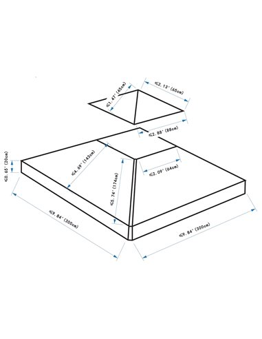 Outsunny Gazebo Canopy Roof Top Replacement Cover, 3 x 3m, Spare Part, Deep Grey (TOP ONLY) 84C-041CG