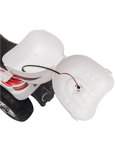 HOMCOM Toddlers Electric PP Motorcycle Ride On Trike White