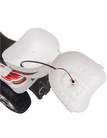 HOMCOM Toddlers Electric PP Motorcycle Ride On Trike White - pic 5197 | FastDaddyshop