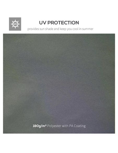 Outsunny Gazebo Replacement Canopy 3x4m, 2 Tier Roof Top UV Protection Cover for Garden Patio Awning Shelters, Deep Grey 84C-102 - pic 51970 | FastDaddyshop