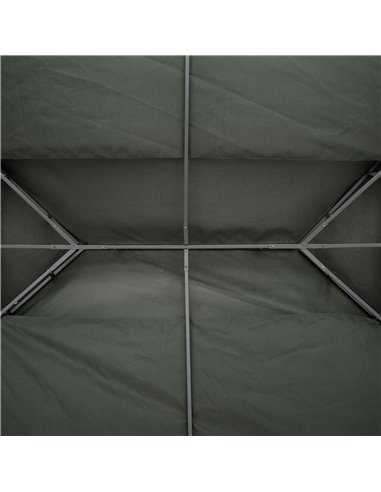 Outsunny Gazebo Replacement Canopy 3x4m, 2 Tier Roof Top UV Protection Cover for Garden Patio Awning Shelters, Deep Grey 84C-102