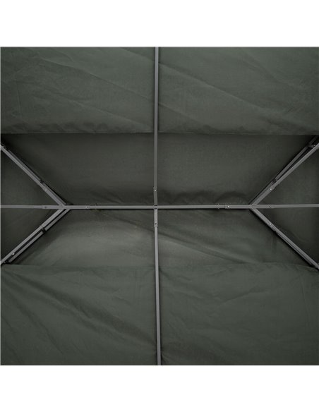 Outsunny Gazebo Replacement Canopy 3x4m, 2 Tier Roof Top UV Protection Cover for Garden Patio Awning Shelters, Deep Grey 84C-102 - pic 51973 | FastDaddyshop
