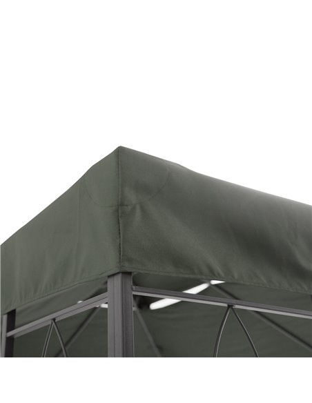 Outsunny Gazebo Replacement Canopy 3x4m, 2 Tier Roof Top UV Protection Cover for Garden Patio Awning Shelters, Deep Grey 84C-102 - pic 51974 | FastDaddyshop