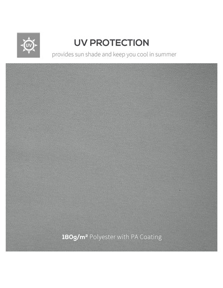 Outsunny Gazebo Replacement Canopy 3x4m, 2 Tier Roof, UV Protection Cover, Outdoor Awning, Light Grey. 84C-102MX - pic 51979 | FastDaddyshop
