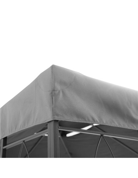 Outsunny Gazebo Replacement Canopy 3x4m, 2 Tier Roof, UV Protection Cover, Outdoor Awning, Light Grey. 84C-102MX - pic 51982 | FastDaddyshop