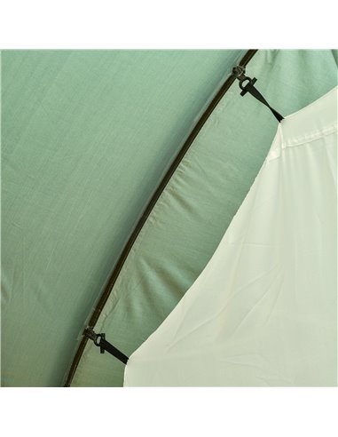 Outsunny Spacious 5 Man Camping Gazebo, Waterproof Tent with Rainfly, 3 Comfortable Rooms, Easy Transport with Carry Bag, Green 