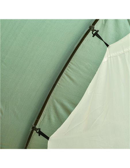 Outsunny Spacious 5 Man Camping Gazebo, Waterproof Tent with Rainfly, 3 Comfortable Rooms, Easy Transport with Carry Bag, Green  - pic 51992 | FastDaddyshop