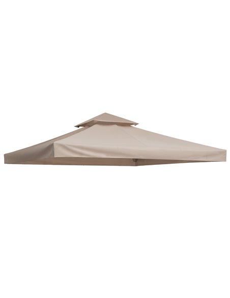 Outsunny 3 x 3(m) Canopy Top Cover for Double Tier Gazebo, Deep Beige 84C-041BG - pic 51993 | FastDaddyshop