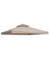 Outsunny 3 x 3(m) Canopy Top Cover for Double Tier Gazebo, Deep Beige 84C-041BG