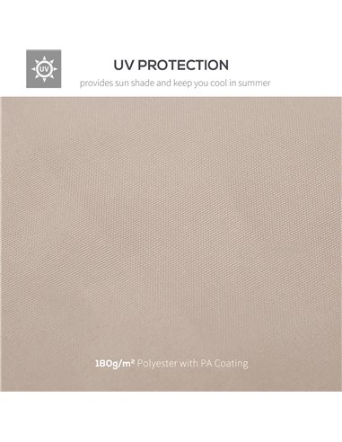 Outsunny 3 x 3(m) Canopy Top Cover for Double Tier Gazebo, Gazebo Replacement Pavilion Roof, Deep Beige (TOP ONLY) 84C-041BG