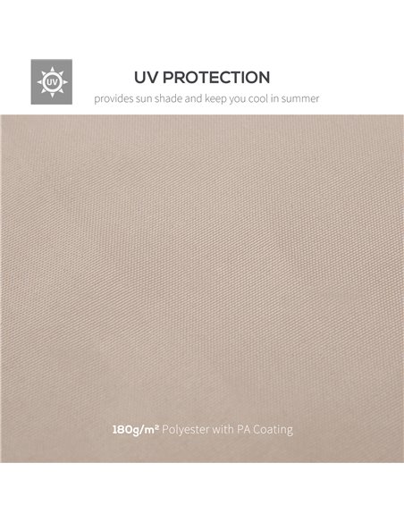 Outsunny 3 x 3(m) Canopy Top Cover for Double Tier Gazebo, Gazebo Replacement Pavilion Roof, Deep Beige (TOP ONLY) 84C-041BG - pic 51997 | FastDaddyshop