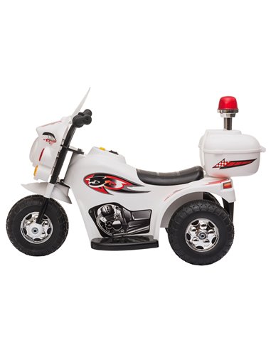 HOMCOM Toddlers Electric PP Motorcycle Ride On Trike White