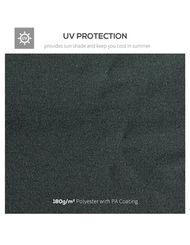Outsunny Gazebo Replacement Canopy Roof, 3x4m, 2 Tier UV Protection Cover for Garden Patio Outdoor Sun Shelters, Deep Grey (Top 