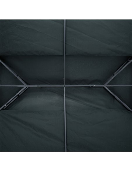 Outsunny Gazebo Replacement Canopy Roof, 3x4m, 2 Tier UV Protection Cover for Garden Patio Outdoor Sun Shelters, Deep Grey (Top  - pic 52008 | FastDaddyshop