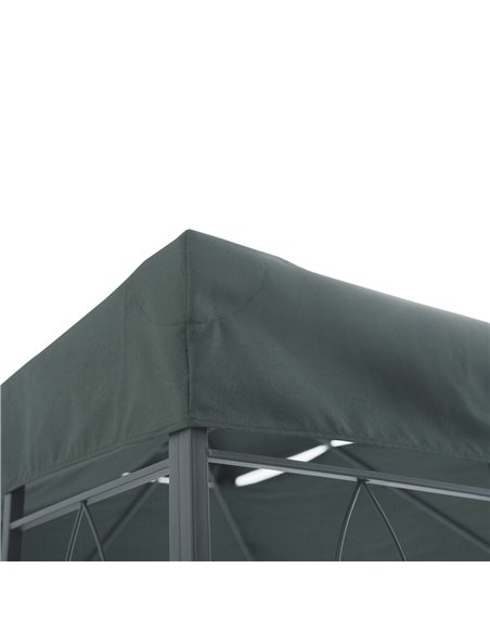 Outsunny Gazebo Replacement Canopy Roof, 3x4m, 2 Tier UV Protection Cover for Garden Patio Outdoor Sun Shelters, Deep Grey (Top  - pic 52009 | FastDaddyshop