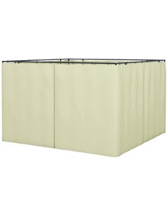 Outsunny Replacement Gazebo Curtain 4-Panel Sidewalls, Beige 84C-293BG