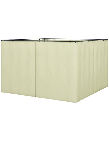 Outsunny Replacement Gazebo Curtain 4-Panel Sidewalls, Beige 84C-293BG - pic 52020 | FastDaddyshop
