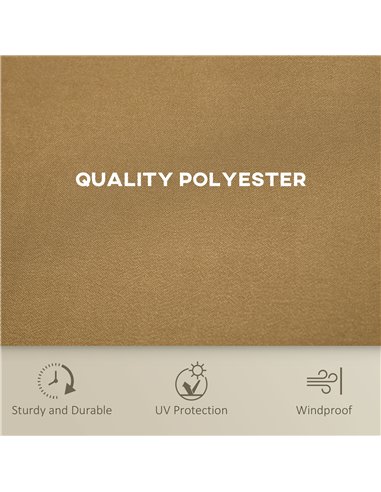 Outsunny Replacement Gazebo Curtain 4-Panel Sidewalls with Zipper for 3 x 3 (M) Yard Gazebos Canopy Tent Brown 84C-293BN