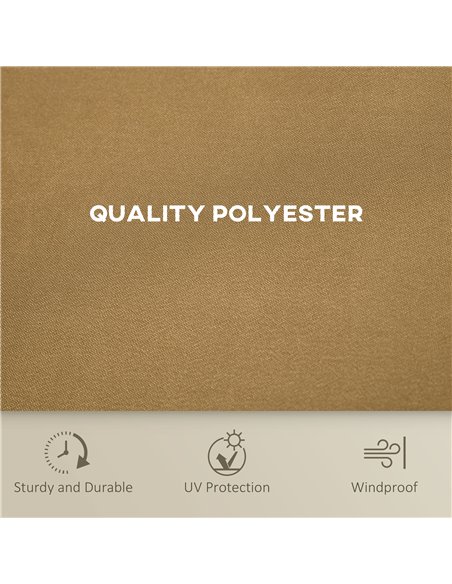 Outsunny Replacement Gazebo Curtain 4-Panel Sidewalls with Zipper for 3 x 3 (M) Yard Gazebos Canopy Tent Brown 84C-293BN - pic 52033 | FastDaddyshop