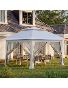 Outsunny Foldable Pop-up Party Tent, Sun Shade Gazebo Shelter, Light Grey 84C-252GY 2