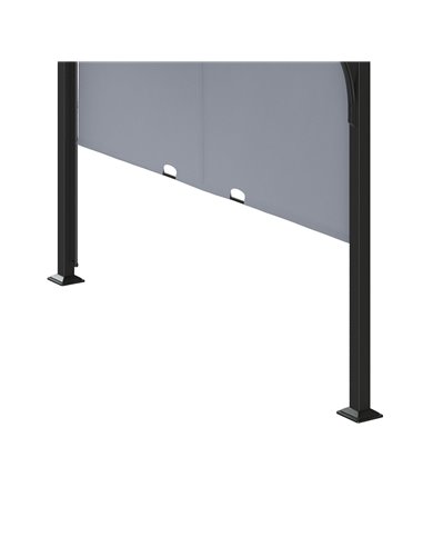 Outsunny 3 x 3(m) Garden Pergola, Outdoor Retractable Pergola Gazebo with Adjustable Canopy, Sun Shade Patio Canopy Shelter, Gre
