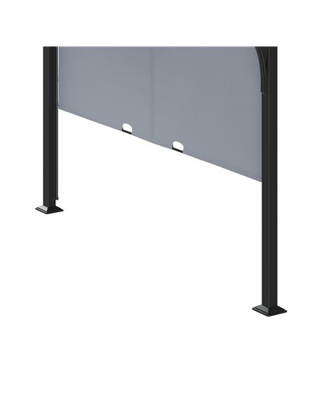 Outsunny 3 x 3(m) Garden Pergola, Outdoor Retractable Pergola Gazebo with Adjustable Canopy, Sun Shade Patio Canopy Shelter, Gre - pic 52081 | FastDaddyshop