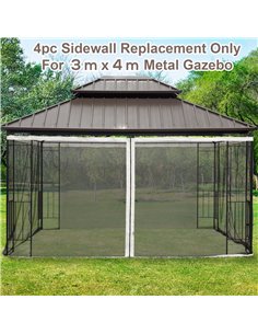Outsunny Universal Mosquito Netting, Replacement Mesh Sidewall, Beige 84C-142V02 2